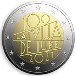 Letland 2 Euro 2021 '100 Jaar Erkenning Letland'