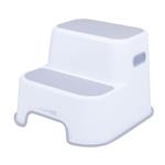 FreeON Opstapje - WC Krukje - Opstapkrukje - Double step stool - wit-grijs