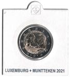 Luxemburg 2 Euro 2021 Groothertog Jean met Muntteken UNC