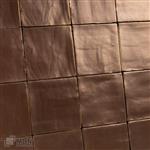 Brons kleurige handvorm tegels 13x13 cm