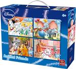 Disney 4 in 1 Puzzel Animal Friends - Vier Kinderpuzzels in een Koffertje - King