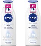 NIVEA Express Bodylotion - 2 x 400 ml - Voordeelverpakking