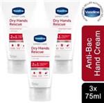 Vaseline Handcrème - Dry Hands Rescue - 3 x 75 ml