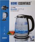 Home Essentials - Waterkoker - Glass - Blue Led Light - 1.7L