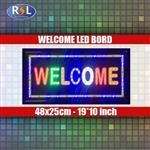 Resal Homeware RGB/LED Welcome Bord 48x25cm - Zwart