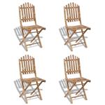 vidaXL Tuinstoelen inklapbaar 4 st bamboe
