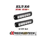 ELT-X6 LED Flitser 6×3 Watt ECER65 K2 IP67 12/24V Set 2 Stuks ** Aanbieding **