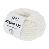 Lang Yarns Merino 120 50 gram wit nr 1