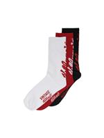 Only & Sons Kelloggs Socks 3 pack Wit Rood Zwart
