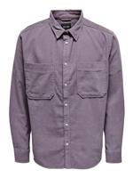 Alp Relaxed Washed Corduroy Shirt Purple Ash Kledingmaat : XS