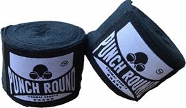 Punch Round™ HQ Bandage Zwart Hand Wraps No Stretch 400 cm
