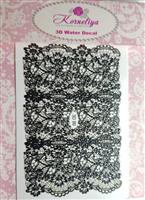 Korneliya 3D Waterdecal - 3D 080 Black