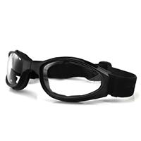 Bobster Crossfire mat zwarte, verstelbare motorbril - helder