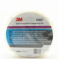 3M 50881 Quick Connect DOUBLE SIDED wool COMPOUNDING PAD 150mm per stuk