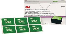3M 33902 Paint Defect Removal 2,8 cm x 3,7 cm Abrasive Cards P3000 per 10 stuks - USA import