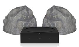 Sonos Amp Set met Sonance Rock Outdoor speakers Kleur: Graniet