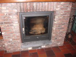 kachel  inbouw;Flam 80x80cm,warme lucht rondom;6Kw