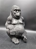 Beeld, Detailed Gorilla - 34 cm - Hars