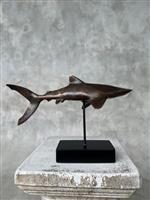 sculptuur, NO RESERVE PRICE - Bronze Polished Great White Shark - Carcharodon Carcharias - 20 cm - B