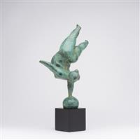 sculptuur, NO RESERVE PRICE - Fat Lady Sculpture - 46 cm - Brons