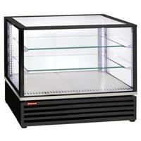 Gekoelde vitrine, en of gn, geventileerd, 3 niveaus, zwart | Diamond | VRDP-B1-R2