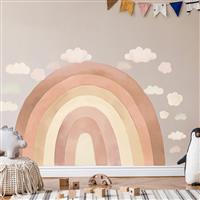 Muursticker  Rainbow - Beige Beige