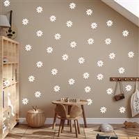 Muurstickers - Daisies VI - white Daisies VI