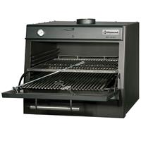 Houtskooloven-bbq, gn 1/1 + gn2/4 (75 kg/h)/zwart | Diamond | CBQ-075/BK