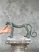Beeld, NO RESERVE PRICE - Cheetah - Elegant Sculpture, patinated bronze - 20 cm - Brons