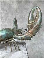 sculptuur, NO RESERVE PRICE - Sooka Interior - Large Lobster Sculpture - 22 cm - Brons