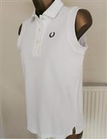 Witte Vintage Mouwloze Polo Fred Perry - Maat 38