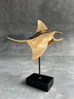 sculptuur, NO RESERVE PRICE - Manta Ray Sculpture - 28 cm - Brons