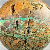 GEEN RESERVEPRIJS - Prachtige groene Smithsonite Bol op een aangepaste standaard- 1900 g - (1)