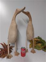 Beeld, set of 2 handmade wooden ducks 60 cm high - 60 cm - Hout