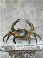 sculptuur, NO RESERVE PRICE - Bronze Patinated Crab Sculpture - 14 cm - Brons