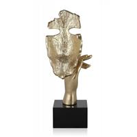 sculptuur, Viso astratto donna oro - 45 cm - Hars