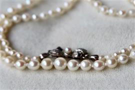 Zonder Minimumprijs - No reserve price - Art Deco ca. 1930 handcrafted Germany sea/saltwater pearls 