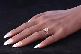 Zonder Minimumprijs - Vintage 1930s Art Deco - Ring - 18 karaat Geel goud Diamant