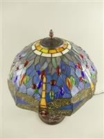 Tiffany Style - Tafellamp - Glas (glas-in-lood), IJzer (gegoten/gesmeed)