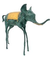 sculptuur, Surreal Elephant - 29 cm - Brons
