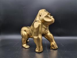 Beeld, Ceramic Gorilla Gold - 30 cm - Keramiek