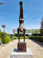sculptuur, Performing athlete - 66 cm - Gepatineerd brons