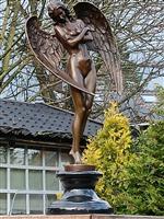 Beeld, sculptuur of the winged night - 65 cm - brons marmer