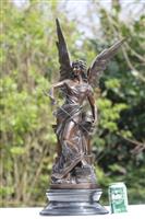 Beeld, minerva - 75 cm - bronze marble