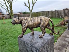 Beeld, XL Tiger Statue New - 22 cm - Hars