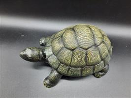 Beeld, Turtle Cast Iron - Handpainted - 0 cm - IJzer (gegoten/gesmeed)