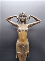 Beeld, Large Bronze Scarab Dancer 49cm - 49 cm - Brons, Marmer - 2024