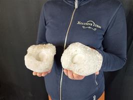 2 theelichtkristalclusters - Hoogte: 0 cm - Breedte: 0 cm- 0 g