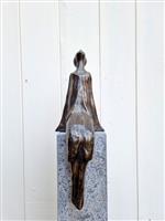 sculptuur, De sterrenkijker - 52 cm - Gepatineerd brons