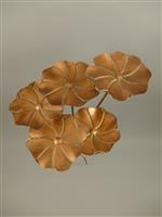 Beeldje - Large metal flower / Leaves - garden art - IJzer (gesmeed)